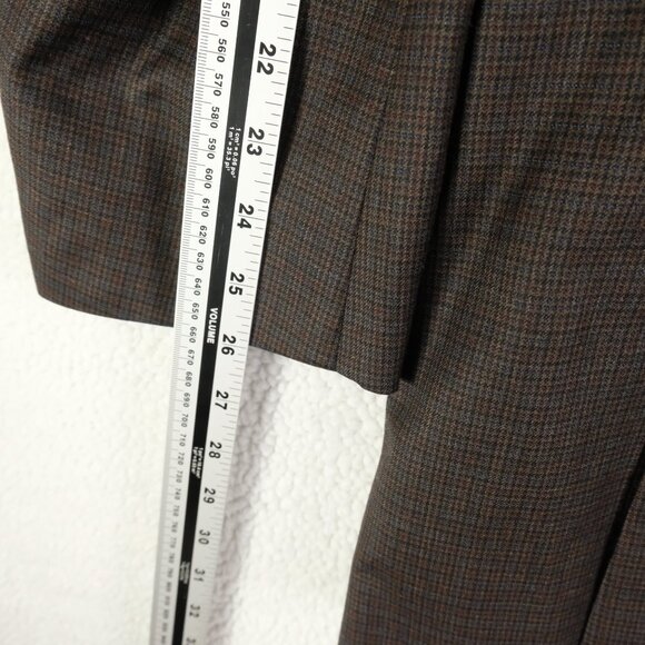 Jp Tilford Samuelsohn Blazer Mens 46L Brown Check Two Button Double Vented Wool - Picture 11 of 14